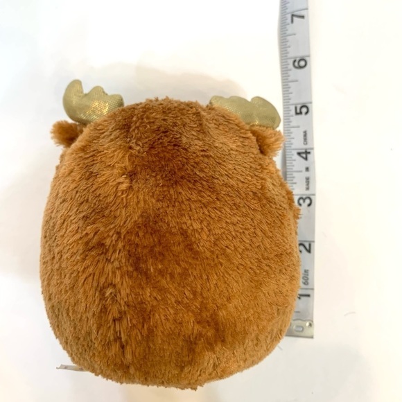 TY Beanie Ballz MISTLETOE REINDEER IN BALL SHAPE 5" Plush STUFFED ANIMAL - Picture 3 of 5